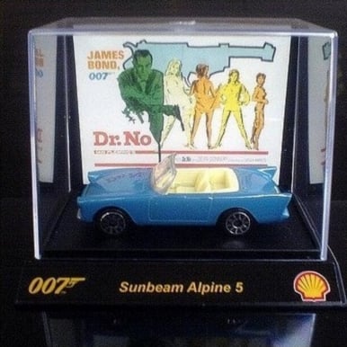 James Bond 007 Collectible 1:64th Scale Car From Shell Sunbeam Alpine 5
