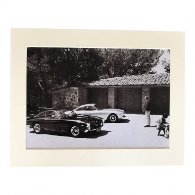 Admiration of 250 Lusso Ferraris at Home A4 Mounted Photo