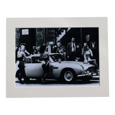 Aston Martin DB5 Playboy Bunnies A4 Mounted Photo