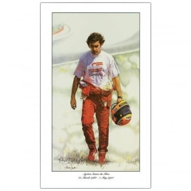 Ayrton Senna Print (Red Overalls)