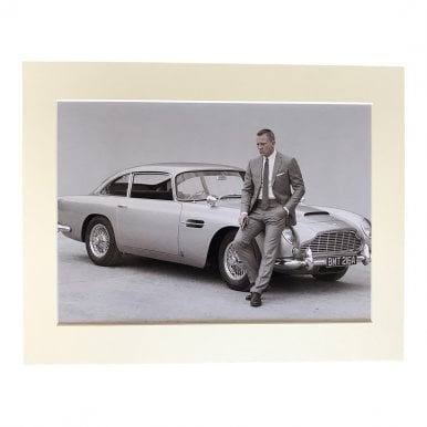 Bond and Aston Martin Skyfall A4 Mounted Photo
