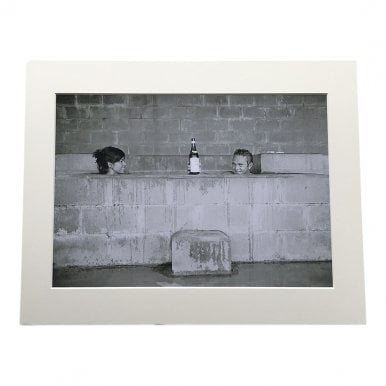 Champagne Bath with Ali McGraw A4 Mounted Photo
