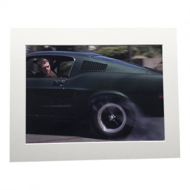 Ford Mustang Bullitt Car Chase A4 Mounted Photo