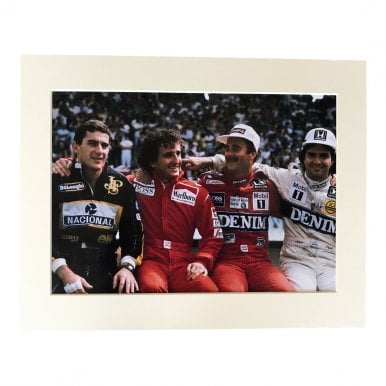 Four Amigos at Estoril  A4 Mounted Photo