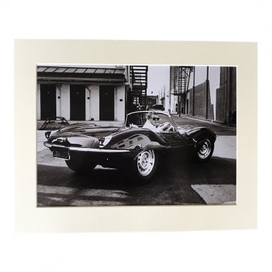 Jaguar XKSS on set A4 Mounted Photo