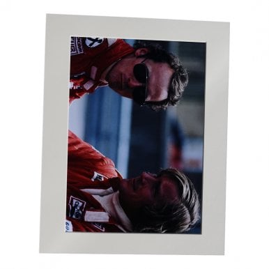 James Hunt and Nikki Lauda A4 Mounted Photo