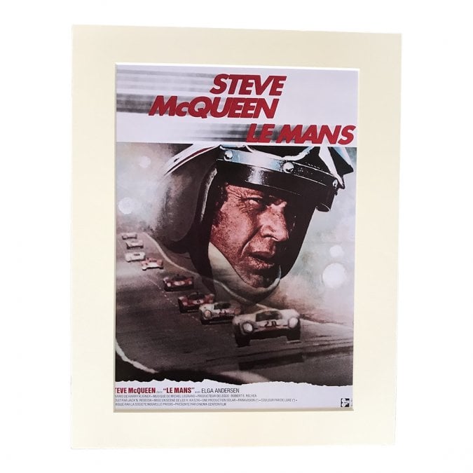 Larrini Le Mans 1971 French Film Poster A4 Mounted Photo