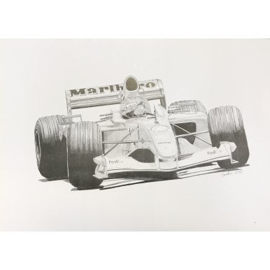 Michael Schumacher Print Black & White