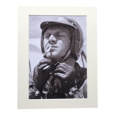 Movie Star Getting Ready on set smoking A4 Mounted Photo