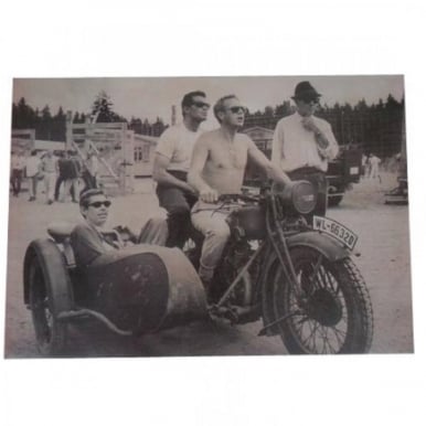 The Great Escape Bike and Sidecar on set Print