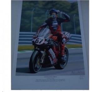 Robert Tomlin Let's Hear it For Shakey- A print of Shakey Burn by 