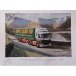Robert Tomlin "Sally B" Heading Home Print signed by Eddie Stobart and Sally Boazman