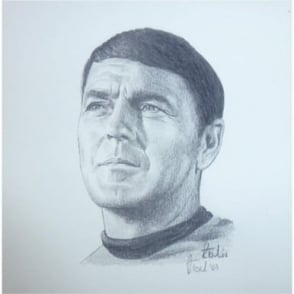Robert Tomlin Star Trek Scotty Portrait 12 x 12cm Print by 
